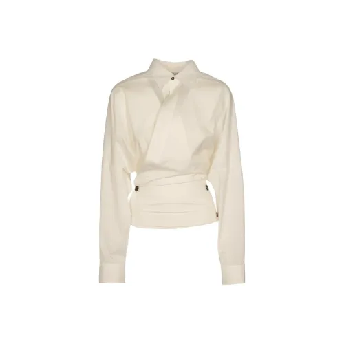 Leather Cat Белый Женские Рубашки