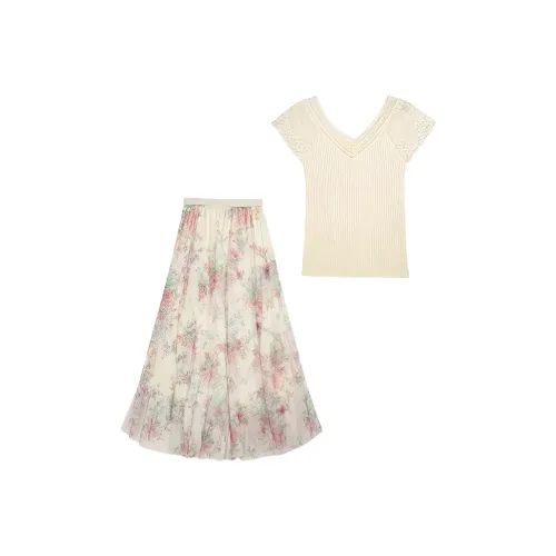 Nathania Белый Женские Комплекты с Юбкой