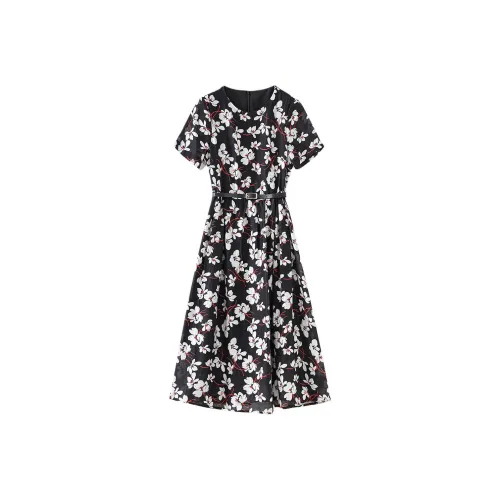 MH Черные Женские Короткие Платья с Длинными Рукавами