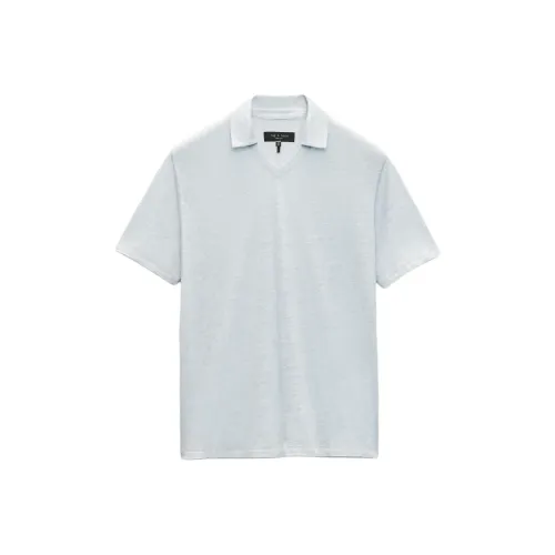 RAG&BONE Синий Серый Мужская Поло
