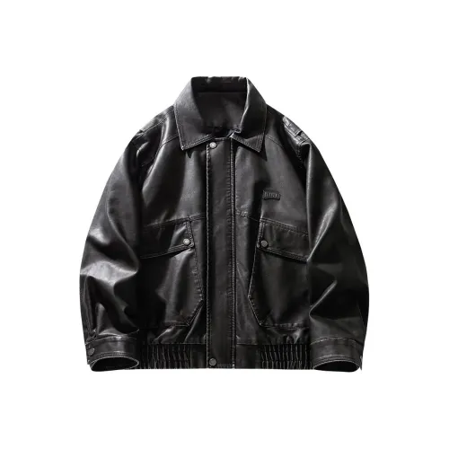 HZWH Мужские кожаные куртки