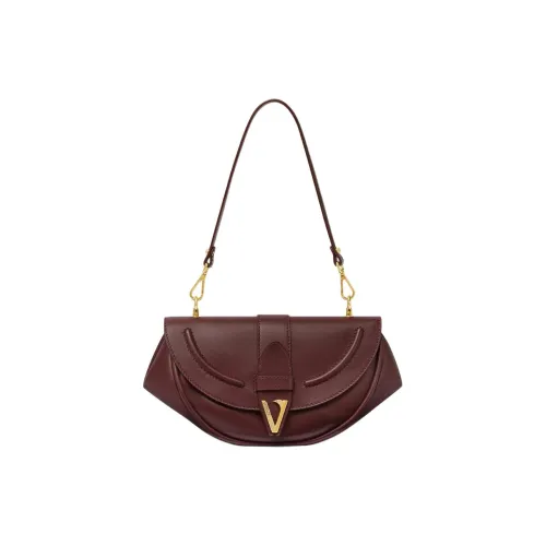 VERSACE Virtus Коровья кожа Сумка через плечо Женская Бургунди