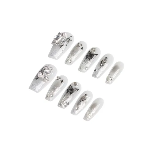 YIYIHE Французский Мягкий Elegant Lady Бабочка MID Cropped Short Square Round Silver Solid Color