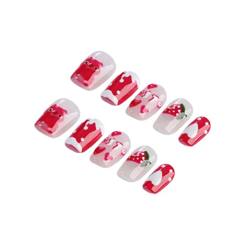 YIYIHE Мягкий Cute Cartoon Розовый Свинка Мультяшный рисунок MID Длина Укороченный Короткий Квадрат Круглый Красный Однотонный Милый