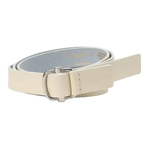 Yohji Yamamoto Кожаные ремни Унисекс Белый Ширина 2,5 см