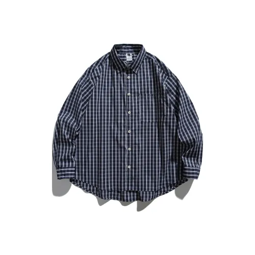 UNDOMAZE Синяя клетка Унисекс Рубашки