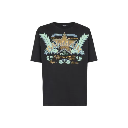 BALMAIN Мужские черные T-рубашки