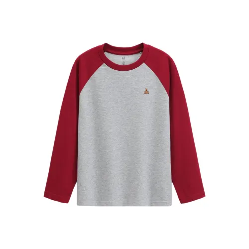 GAP совместная продукция Светло-серые детские футболки T