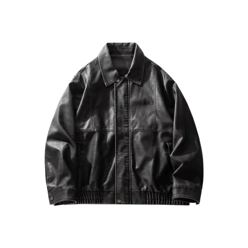 HZWH Мужские кожаные куртки