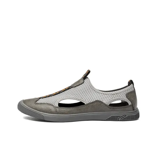 Wen Nai Мужские повседневные туфли Low Top Серые Мужские