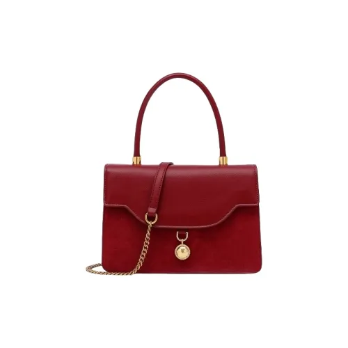 PESASRIE Microfiber Synthetic Leather Bag Women's Burgundy