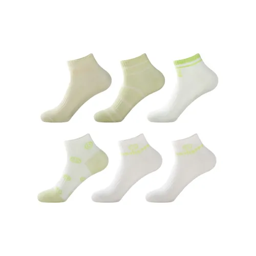 H YXIANG Зеленый+Белый+Зеленый Смайлик+Зеленые полосы+2 Белый Смайлик Женские носки