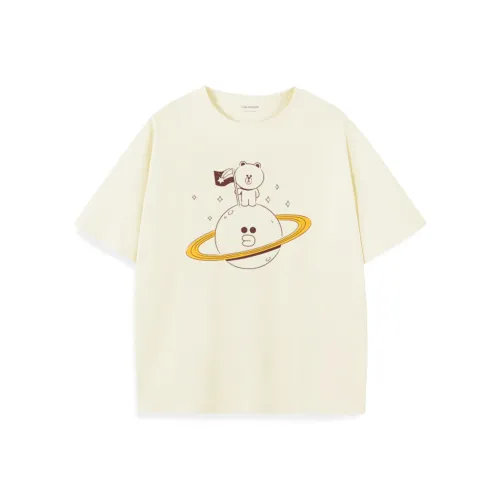 LINE FRIENDS Бурый медведь T-рубашка унисекс