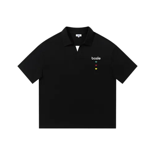 Bosieagender Черное Унисекс Поло