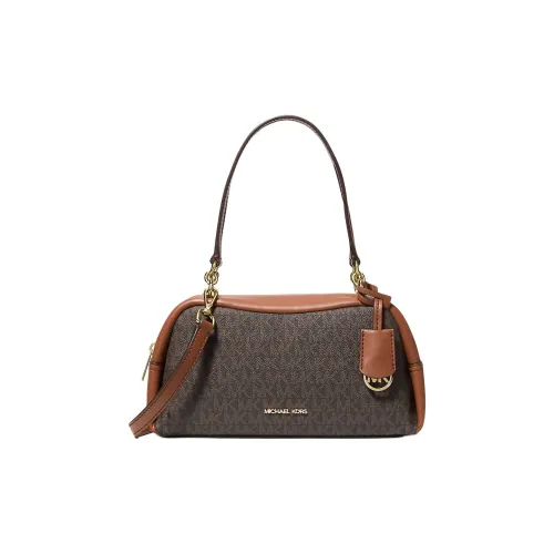 MICHAEL KORS Cecily Холст Плечевая Сумка Маленькая Женская Коричневая