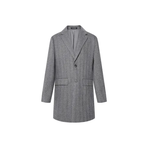 LESS IS MORE Темно-серый 24QDX301YA Мужское пальто