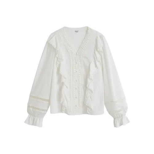 Inman TREASURE совместный бренд Уменьшение Пре-осенний Комплект Элегантность Доступный Вечный Модный ATMOSPHERE Рубашка Женская