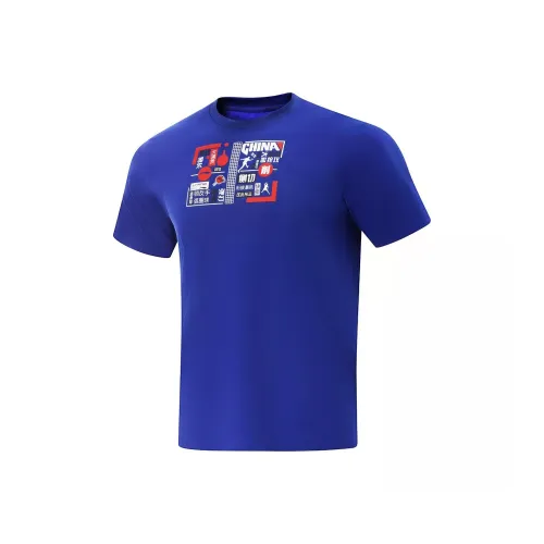 LINING AHSVA71 1 Темно-синий Синий Унисекс T-рубашка