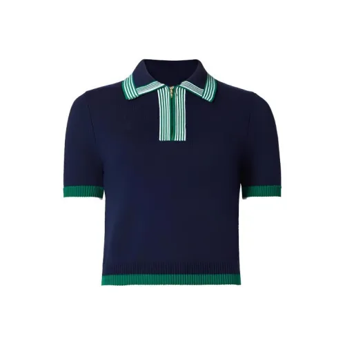 Leather Cat Темно-синий Синий Женский Трикотаж