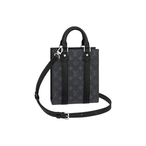 LOUIS VUITTON Sac Plat Покрытый холст Сумка с боковинами-гармошками Сумка Сумка через плечо Сумка через плечо Мини Мужской Черный