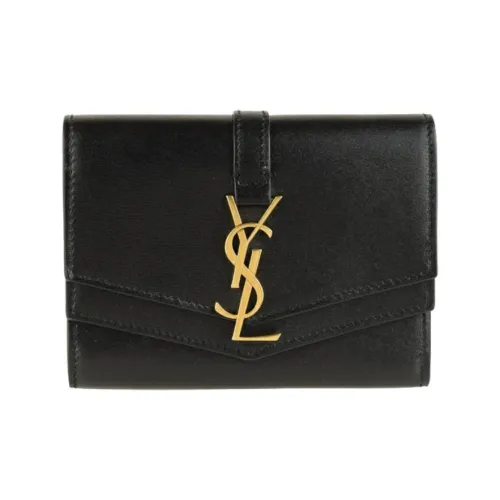 SAINT LAURENT Париж Кожа Монета Кошелек Женские Черный