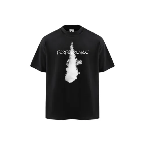 FOR FEAR THAT Черный Унисекс Футболки