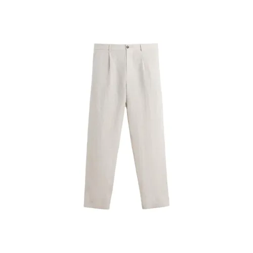 ZARA Песочный Мужской костюм брюки