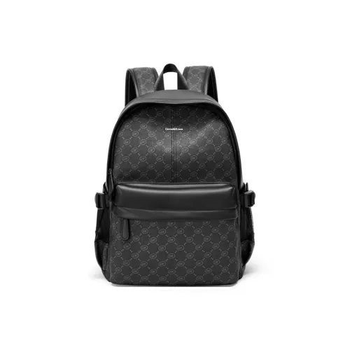 CinvaiKrose Рюкзак из ПВХ и синтетической кожи дорожная сумка большой мужской черный