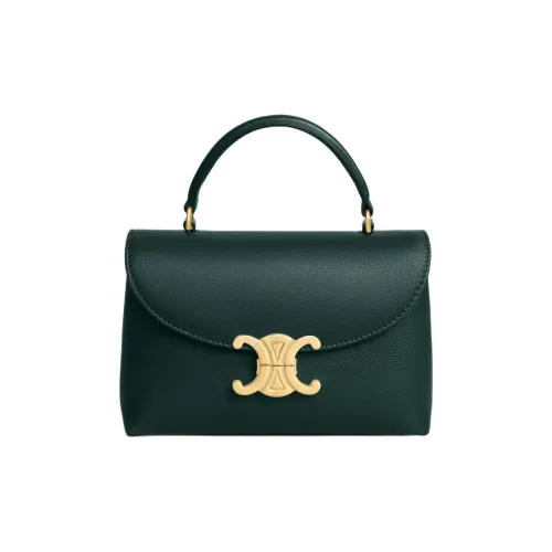 CELINE TEEN NINO Коровья кожа Сумка через плечо Стандартная Женская Зеленая