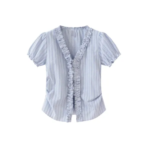 BOVCKEI Blue Women's Shirts BOVCKEI Синий Женские Рубашки