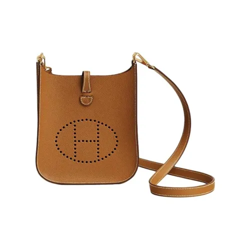 HERMES Evelyne Epsom Телячья кожа Сумка через плечо Сумка на плечо Женская 37 Золотисто-коричневый