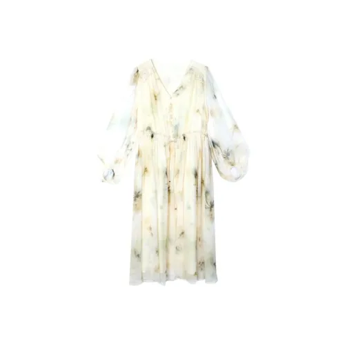 Icicofficial Длинное платье с длинными рукавами женское