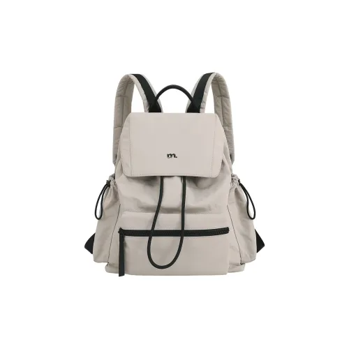 Miao Di Ткань Рюкзак Унисекс Кокосово-серый