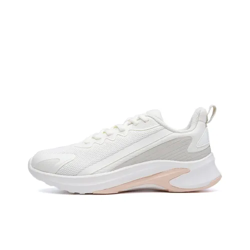 361° Амортизация устойчивость к истиранию дышащий низкий топ беговые кроссовки женский белый розовый