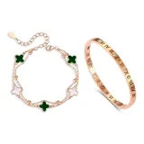 Романтическая коллекция "Четырехлистный клевер" (зеленый с белыми акцентами)