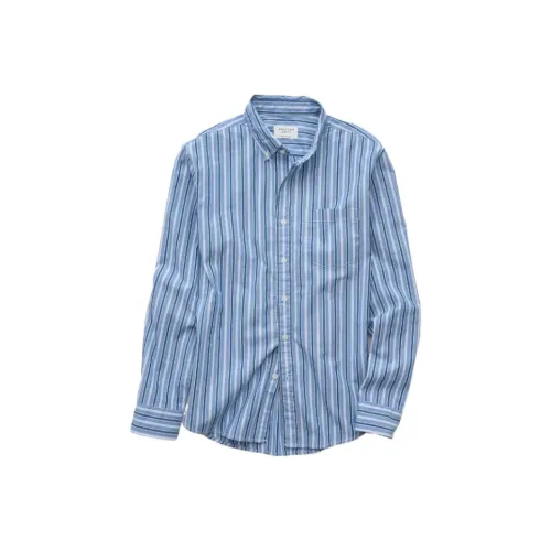 AMERICAN EAGLE Синий Белый Многоцветный Мужские Рубашки