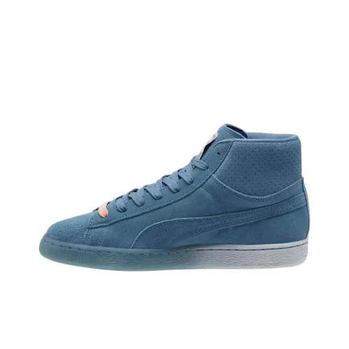 Розовый Дельфин X PUMA Suede Classic MID Топ Кроссовки для скейтбординга Мужской Синий