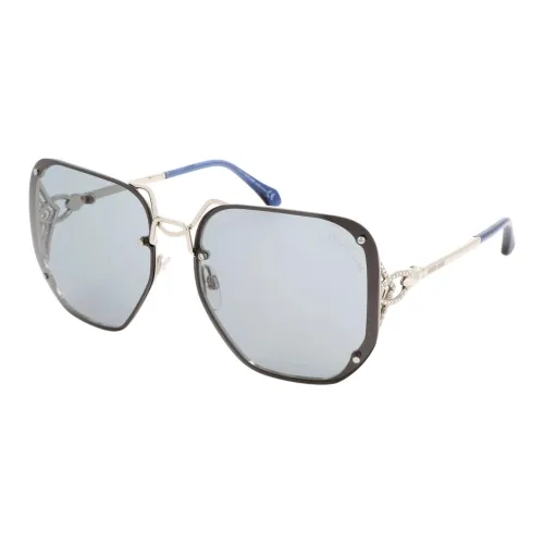 Roberto Cavalli Металл Нерегулярная форма Солнцезащитные очки Женские Темно-серый