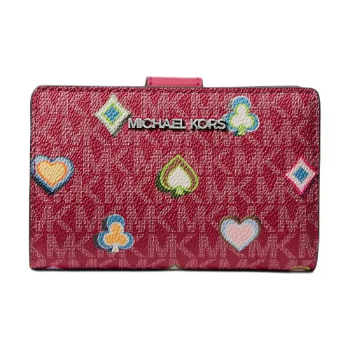 MICHAEL KORS Jet Set Canvas Wallet Medium Women's Red