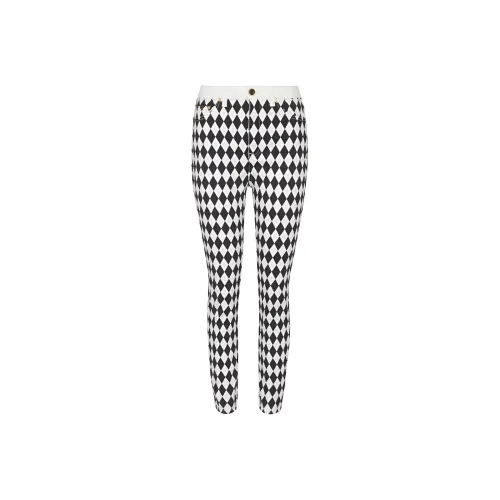 BALMAIN Женские джинсы черного/белого цвета