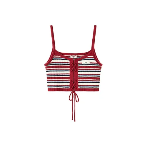 CHUU Red Stripes Women's Vest CHUU Красные Полосы Женские Жилеты