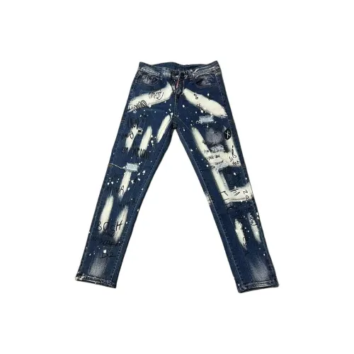 TSMLXLT Синий Унисекс Джинсы