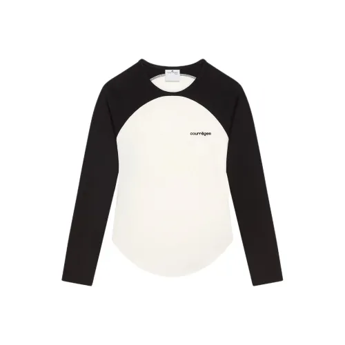 COURREGES Черный/Белый Женские T-рубашки