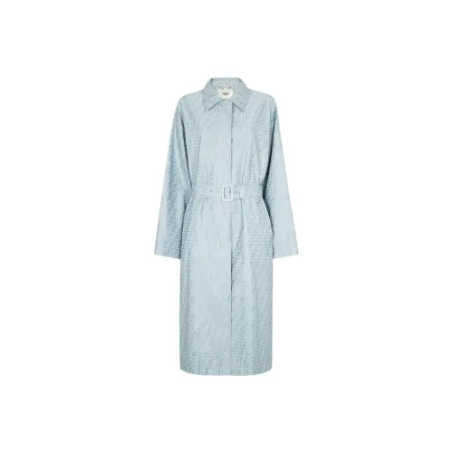 FENDI Светло-синий Женское Пальто