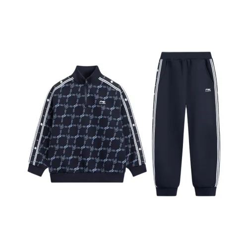LINING YOUNG Sports Life Collection Глубокий синий Школьный возраст Повседневная спортивная одежда