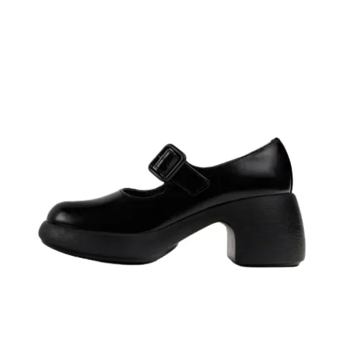 CAMPER Thelma II Грубый каблук Туфли Мэри Джейн 6,7 см Женские Черные