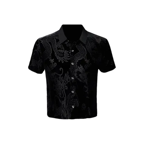 MH Черные Мужские Рубашки