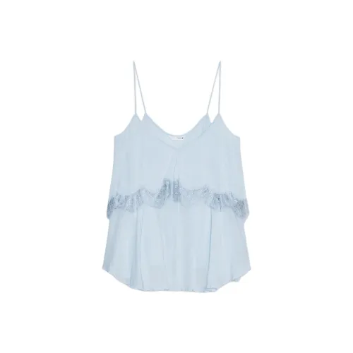 ZARA Небесно-голубой Женский Топ