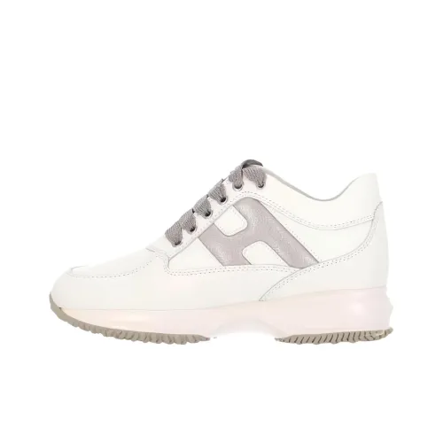 HOGAN Interactive Version Низкий Топ Повседневная Обувь Женская Белая Серый