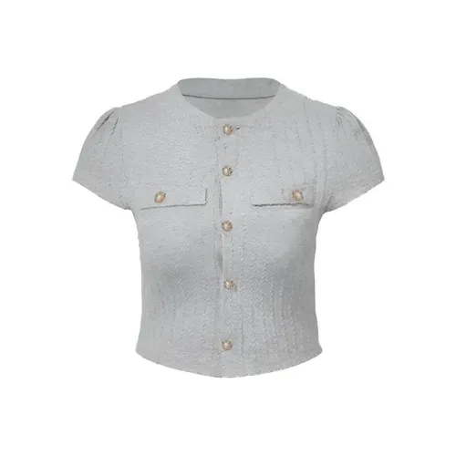 Leather Cat Серый Женские Трикотаж